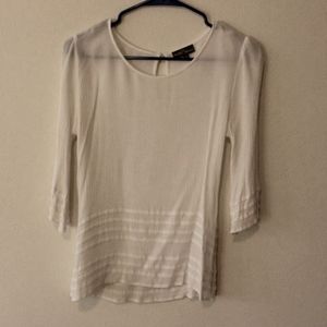 Market & Spruce Flowing White 3/4 Sleeve Top - XS - Stitch Fix Original